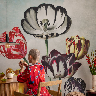 Fotobehang tienerkamer Kleurrijke tulpen