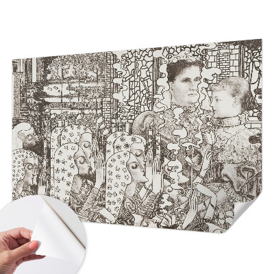 Foto behang voor de keuken met bloemenportretten