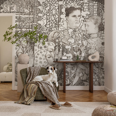 Foto behang voor de keuken Bloemenportretten