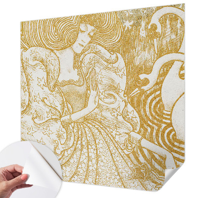 Zelfklevend fotobehang op maat Vrouwelijke elegantie