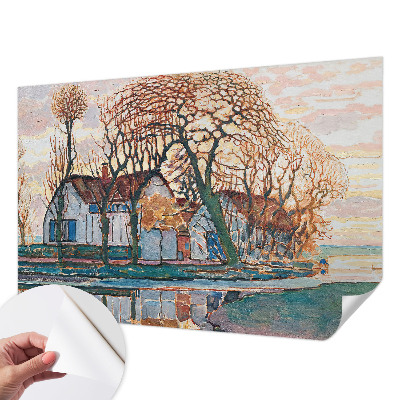 Fotobehang kinderkamer met een idyllisch landschap