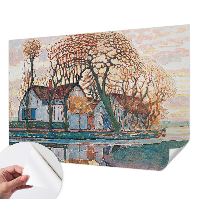 Fotobehang kinderkamer met een idyllisch landschap