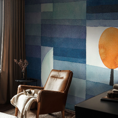 3D fotobehang met een abstracte boom
