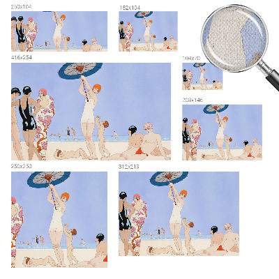 Fotobehang voor de kinderkamer Retro strand