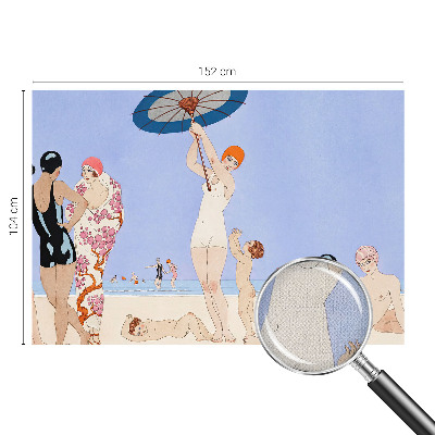 Fotobehang voor de kinderkamer met een retro strandmotief