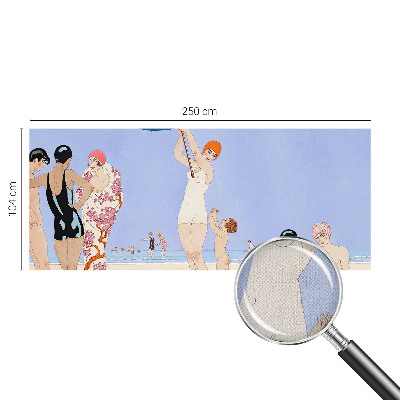 Fotobehang voor de kinderkamer met een retro strandmotief