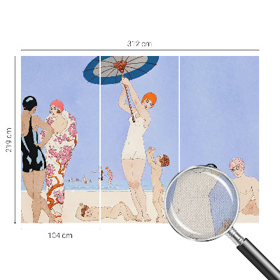 Fotobehang voor de kinderkamer Retro strand