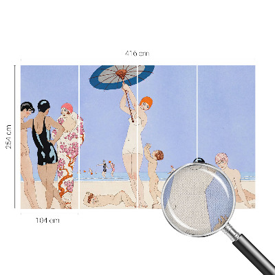 Fotobehang voor de kinderkamer Retro strand