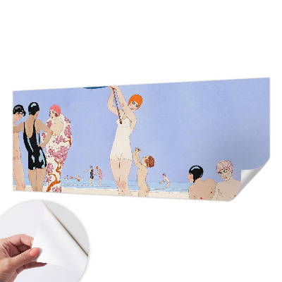 Fotobehang voor de kinderkamer met een retro strandmotief