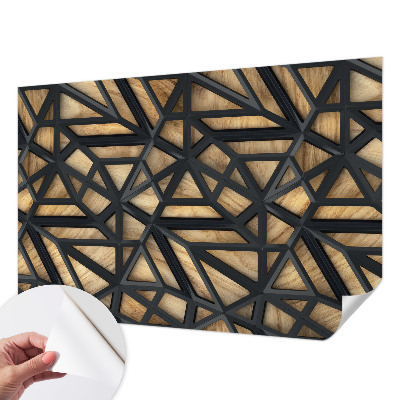 Fotobehang tienerkamer met geometrisch verbindingspatroon