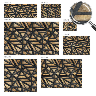 Fotobehang tienerkamer met geometrisch verbindingspatroon