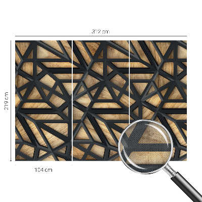 Fotobehang tienerkamer met geometrisch verbindingspatroon