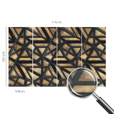 Fotobehang tienerkamer met geometrisch verbindingspatroon