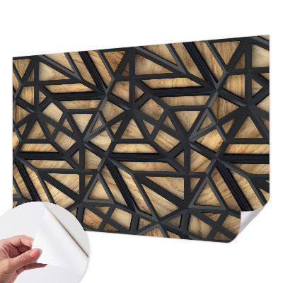 Fotobehang tienerkamer met geometrisch verbindingspatroon