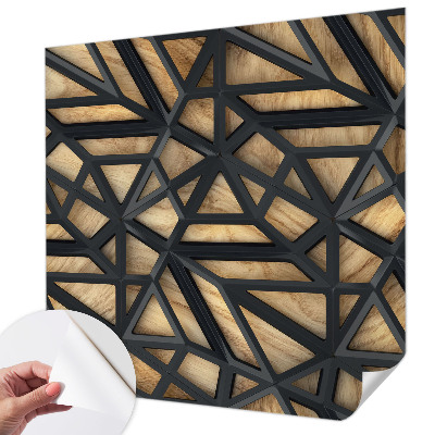 Fotobehang tienerkamer met geometrisch verbindingspatroon