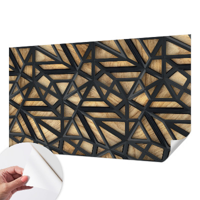 Fotobehang tienerkamer met geometrisch verbindingspatroon