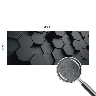 Foto behang voor de keuken 3D-zeshoeken