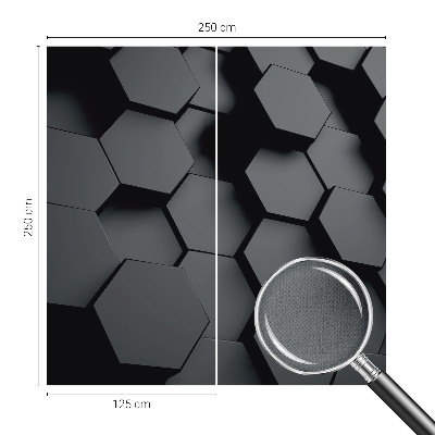 Foto behang voor de keuken met 3D-zeshoekmotief