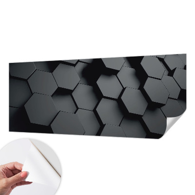 Foto behang voor de keuken 3D-zeshoeken