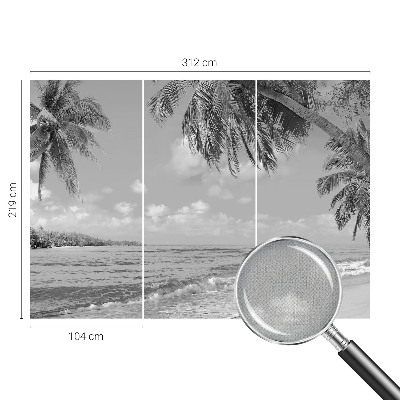 Foto behang voor de kinderkamer met een tropisch paradijs ontwerp
