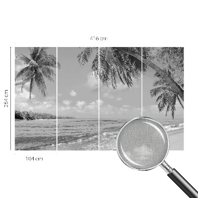Foto behang voor de kinderkamer met een tropisch paradijs ontwerp