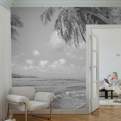 Foto behang voor de kinderkamer met een tropisch paradijs ontwerp