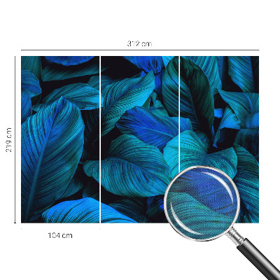 Fotobehang voor kinderkamer Blauwe bladeren