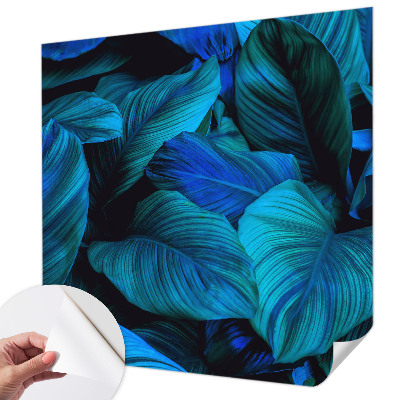 Fotobehang voor kinderkamer Blauwe bladeren