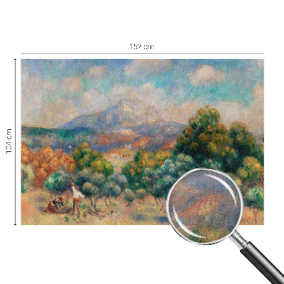 Foto behang voor de keuken met een berglandschap