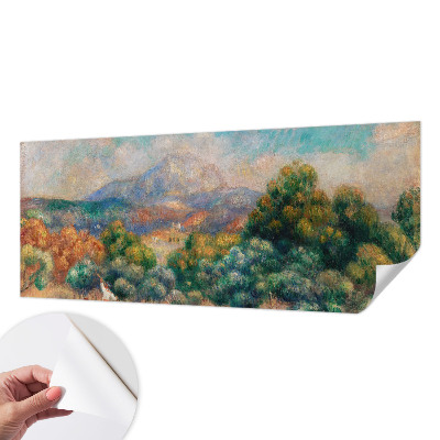 Foto behang voor de keuken met een berglandschap