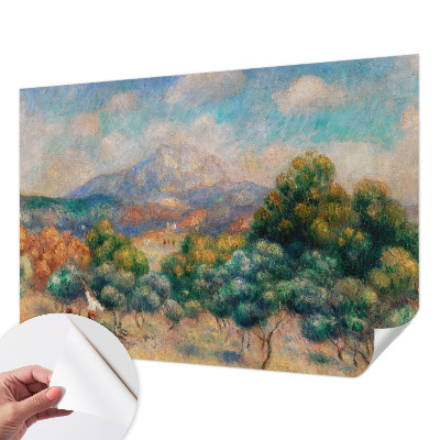 Foto behang voor de keuken met een berglandschap
