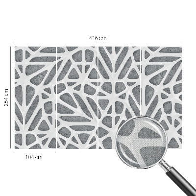 Zelfklevend fotobehang met een geometrisch netwerkpatroon