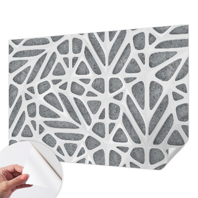 Zelfklevend fotobehang met een geometrisch netwerkpatroon