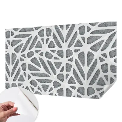 Zelfklevend fotobehang met een geometrisch netwerkpatroon