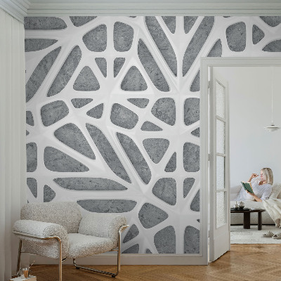 Zelfklevend fotobehang met een geometrisch netwerkpatroon
