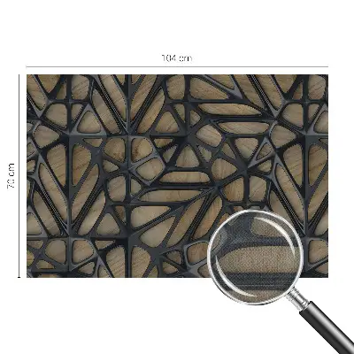 3D fotobehang met een patroon van houten netten