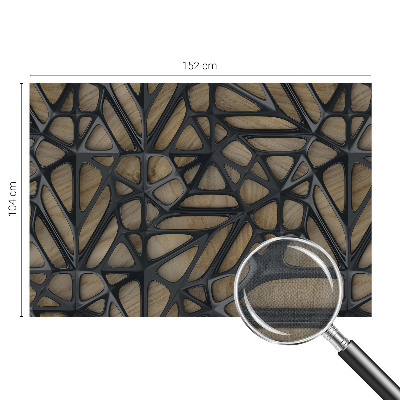 3D fotobehang met een patroon van houten netten