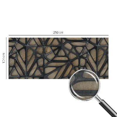 3D fotobehang met een patroon van houten netten