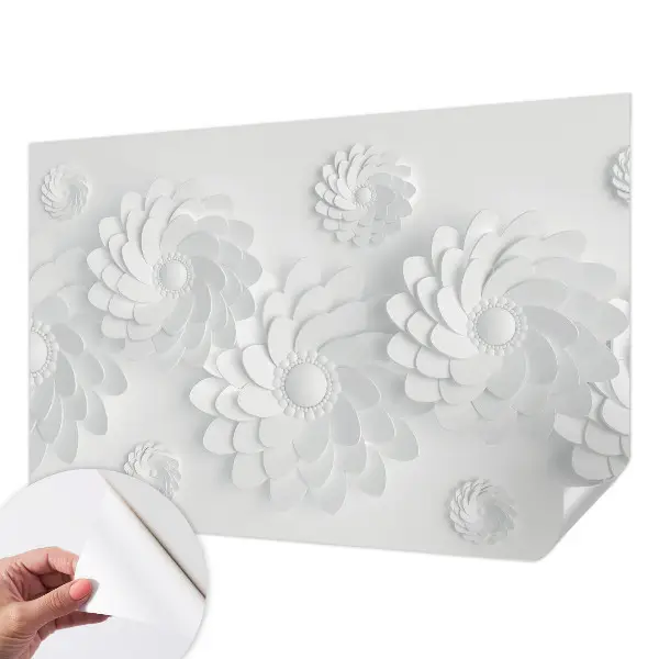 Foto behang voor de kinderkamer met een bloemendig patroon voor een elegante uitstraling