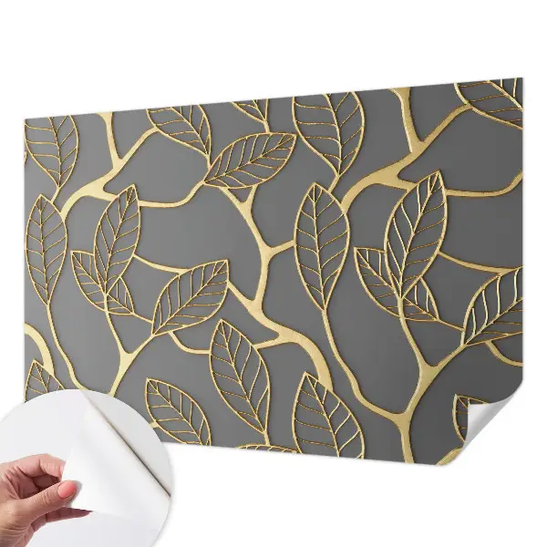 Fotobehang voor kinderkamer met een elegant bladmotief