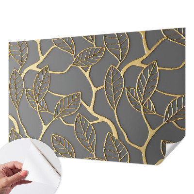 Fotobehang voor kinderkamer met een elegant bladmotief