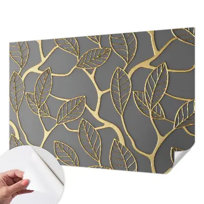 Fotobehang voor kinderkamer met een elegant bladmotief