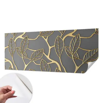 Fotobehang voor kinderkamer met een elegant bladmotief