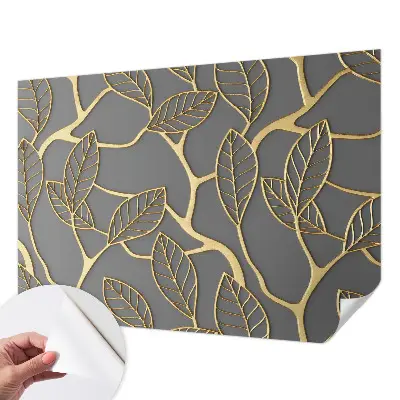 Fotobehang voor kinderkamer met een elegant bladmotief