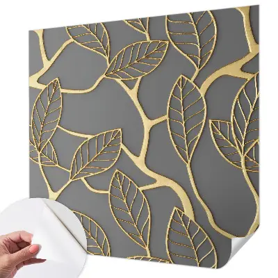 Fotobehang voor kinderkamer met een elegant bladmotief