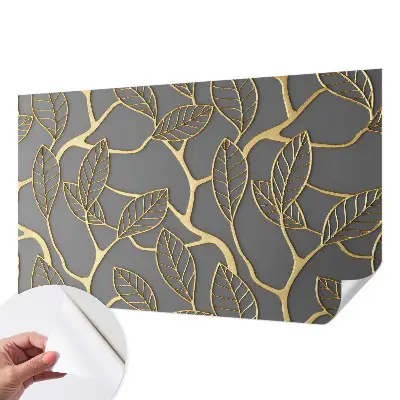 Fotobehang voor kinderkamer met een elegant bladmotief