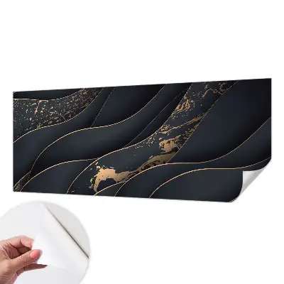Fotobehang tienerkamer met een patroon van elegante golven