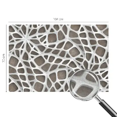 Foto behang voor de keuken met een geometrisch netwerkpatroon
