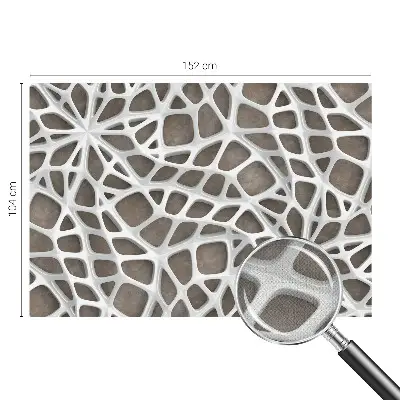 Foto behang voor de keuken met een geometrisch netwerkpatroon