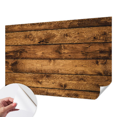 Zelfklevend fotobehang met print van houten planken